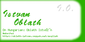 istvan oblath business card